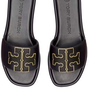 Tory Burch Napa leather slide sandals, brand new never used. With box,